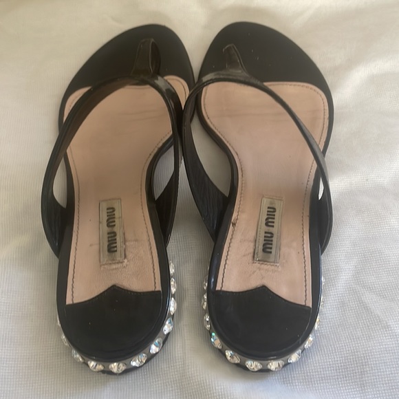 Miu Miu sandal with jeweled heel size 7.5 - Picture 2 of 8